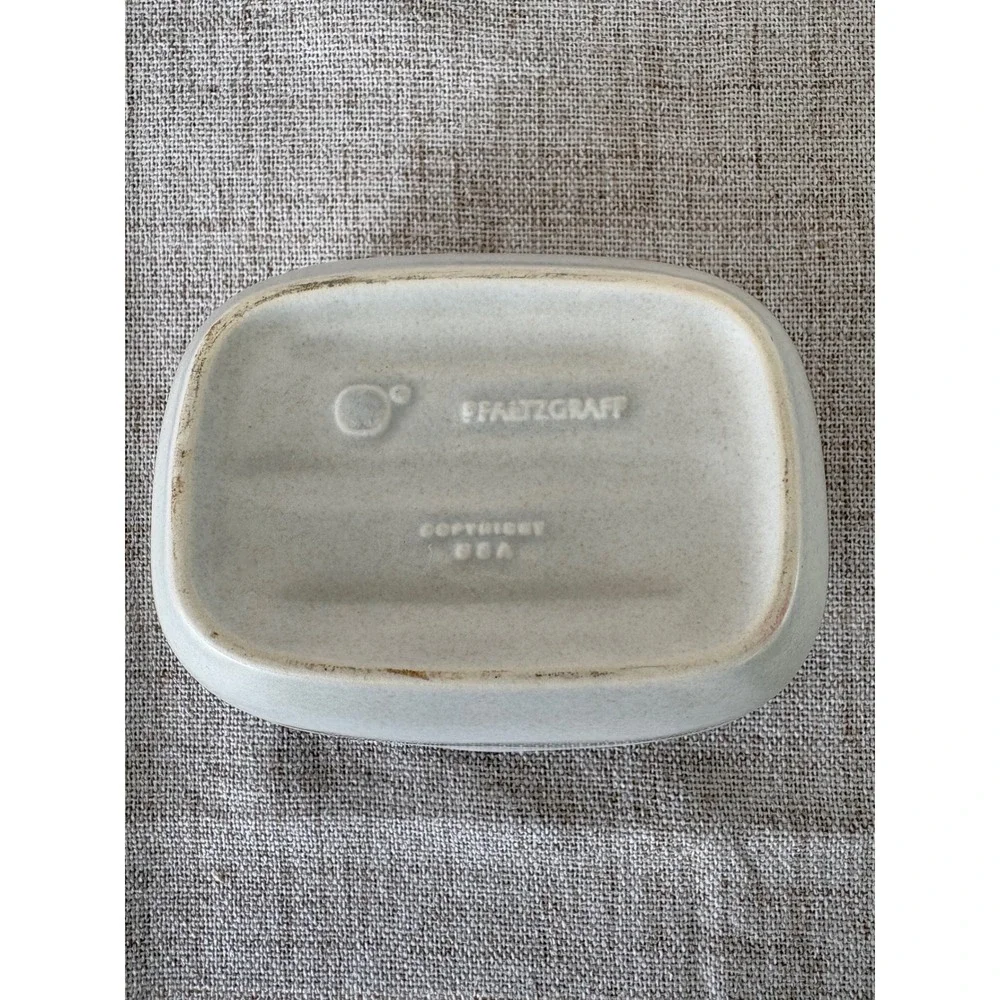 Pfaltzgraff Yorktowne Soap Dish Excellent Blue Floral Stoneware